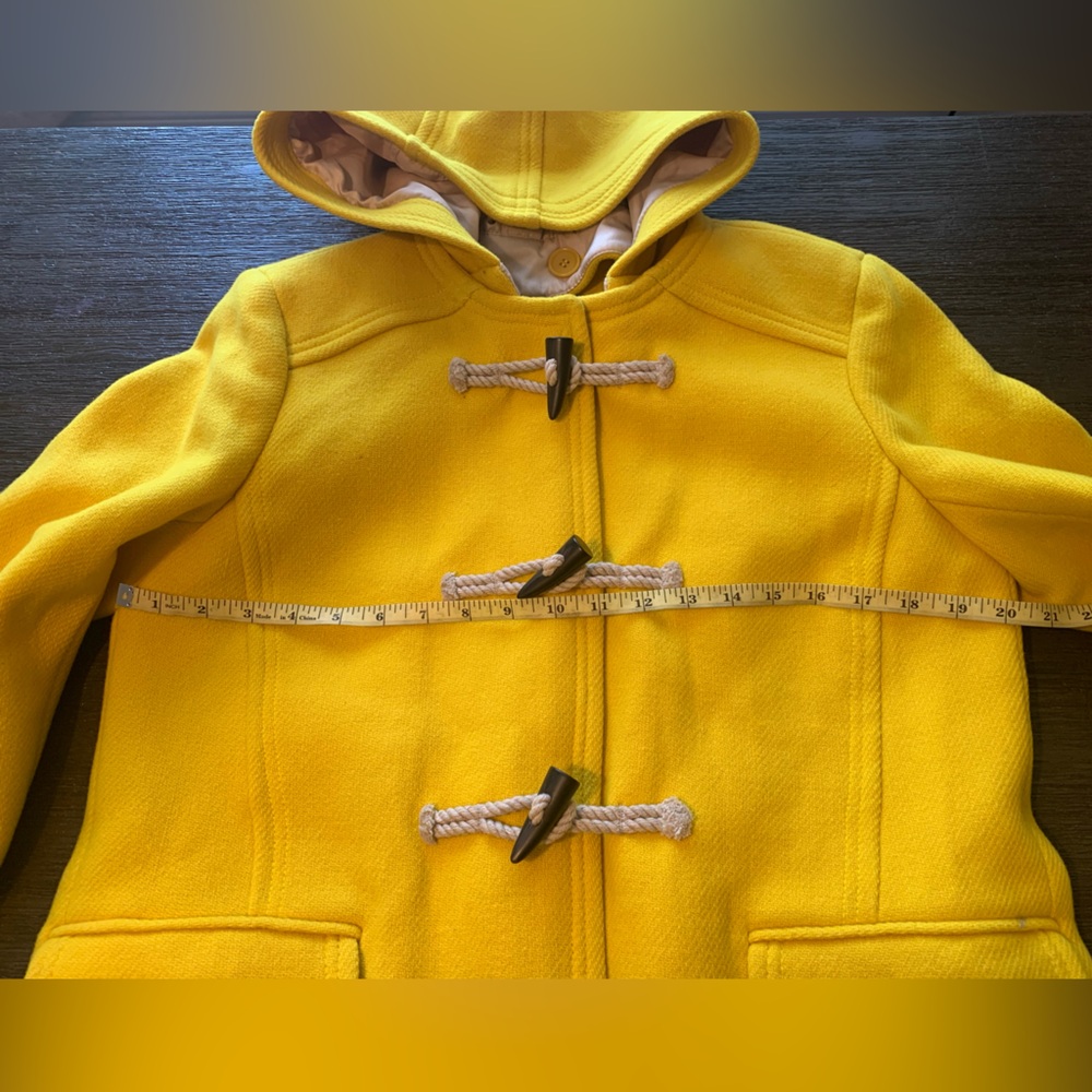 J. Crew Yellow Toggle Coat - Picture 8 of 14